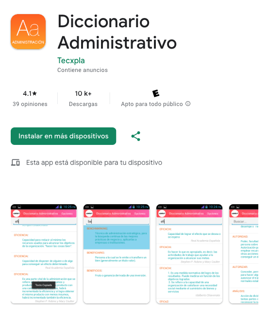 Diccionario Administrativo App